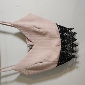 Charlotte Russe S light purple and black crop top